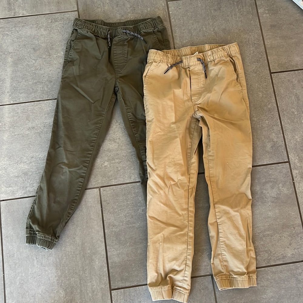 Gap Boys cotton drawstring pants set of 2 , size Large